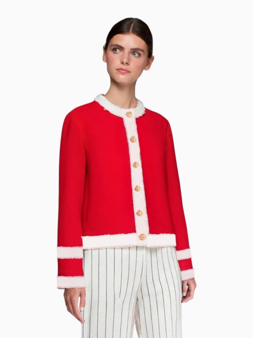 NWT VILAGALLO RED KNITTED CARDIGAN JACKET SIZE XL